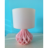 Pembe Kristal Desenli Silver Abajur 220V Dekoratif